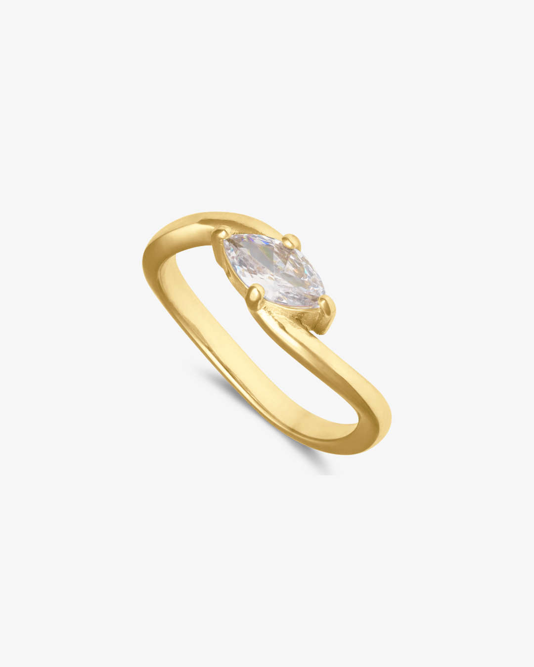 Twist diamond ring