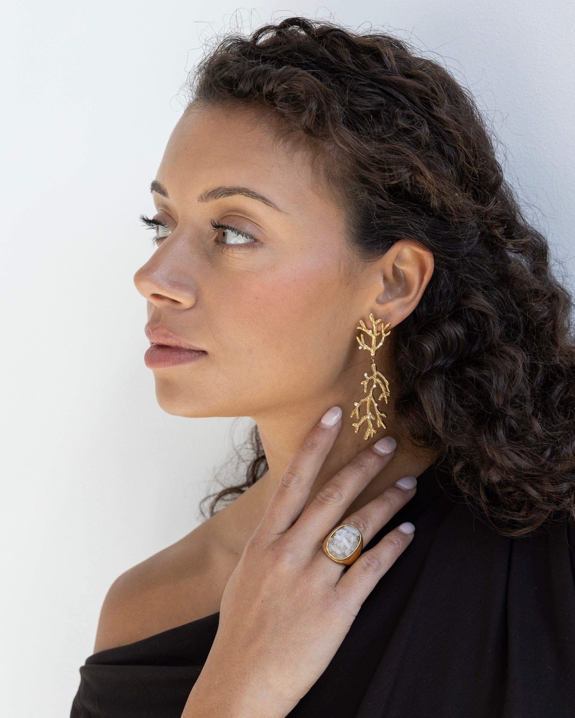 Coral earrings