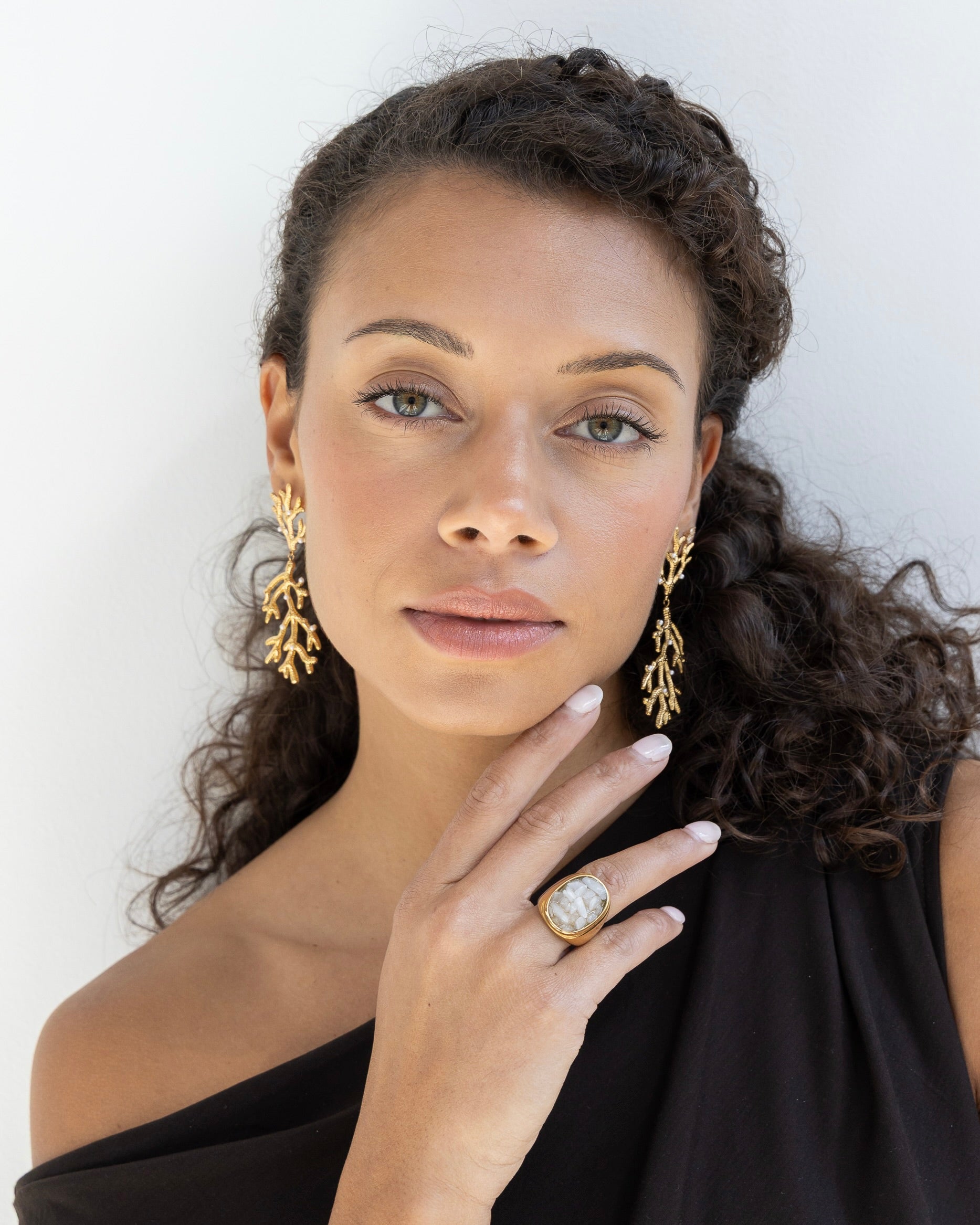 Coral earrings