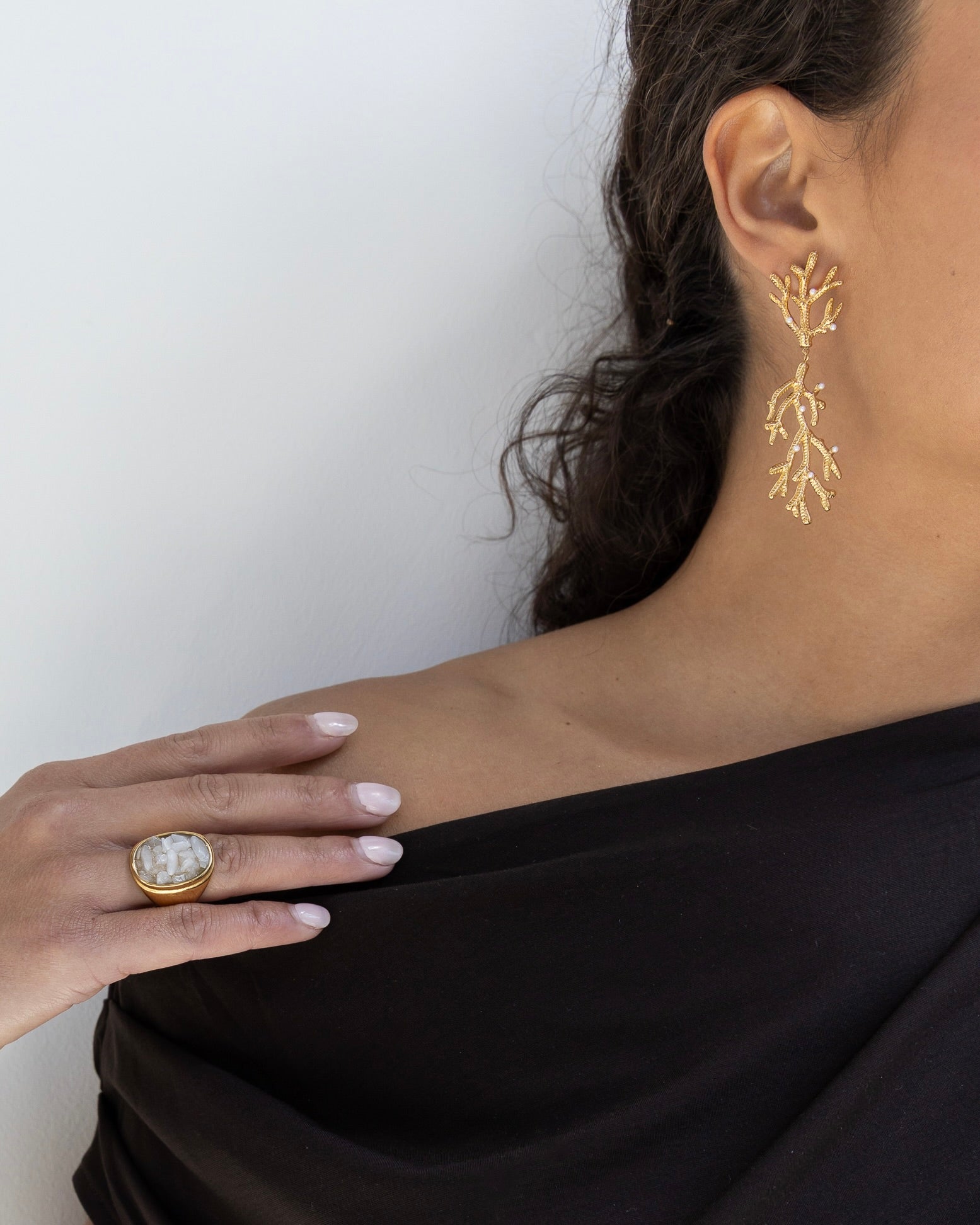 Coral earrings